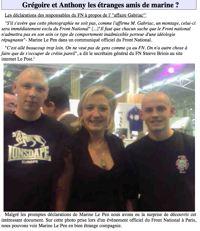 Marion Le Pen en compagnie de néo-nazis n°1