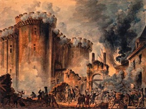 La Prise de la Bastille, 14 juillet 1789, tableau de Jean-Pierre Houël (1735-1813)