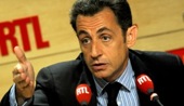 Sarkozy s'exprimant à RTL sur les retraites