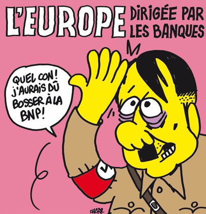 Dessin de Charb sur la première de couverture du n° 1013 de Charlie Hebdo